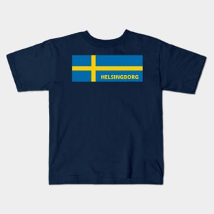 Helsingborg City in Swedish Flag Kids T-Shirt